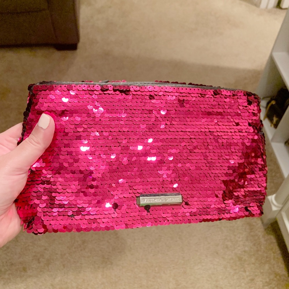 Vintage Victoria’s Secret Makeup Bag Pink Sequins